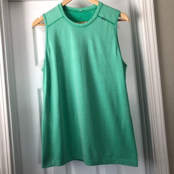 lululemon athletica Other - Lululemon Green Metal Vent Tech Sleeveless Shirt size M